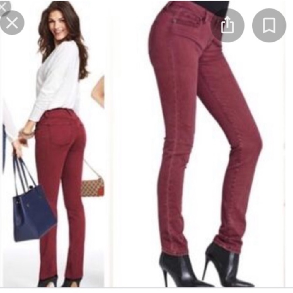 Cabi 5 pocket jeans! Washed/muted Bordeaux! Stretch! Soft!